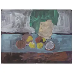 Still life by Bruno Cassinari, tempera on cardboard, offered Mar 2023