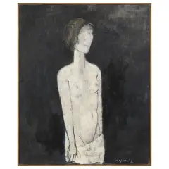 Clementina 1987 by Franco Rognoni, oil on canvas, offered Mar 2023