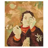 Roberto Barni, Self-portrait 1980, mixed media on canvas