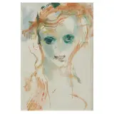 Ernesto Treccani, Portrait, oil on canvas