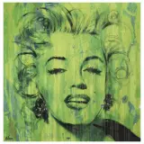 Alex Turco, Marylin, mixed media on canvas applied on plywood