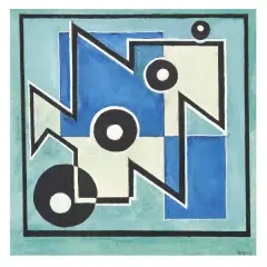 Mario Radice, Composizione S.99 1934, tempera on paper