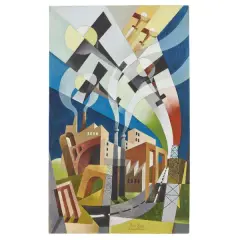 Italo Ferro, Aeropittore, mixed media on board