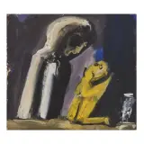 Composizione con figure 1948 ca by Mario Sironi, tempera, offered Dec 2022
