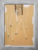 Mimmo Paladino, Bachi 1995, mixed media on wrapping paper (pencil