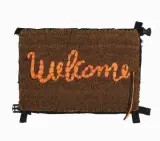 Banksy, Untitled, Welcome Mat handmade carpet with life jackets for migrants
