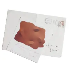 Red 2000 by Turi Simeti, collage on paper, offered Nov 2022