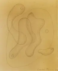 Composition 1944 by Carla Prina, pencil on cardboard, offered Oct 2022