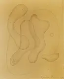 Carla Prina, Composition 1944, pencil on cardboard