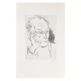 Renato Guttuso, Portrait 1975, etching