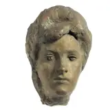 Domenico Mastroianni, Feminine face, bronze sculpture