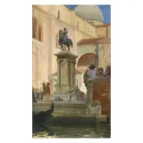 Charles Lebayle, Glimpse Of Venice (Campo San Zanipolo), oil on canvas
