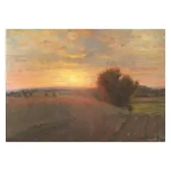 Danish Landscape by Alceste Campriani, oil on canvas, offered Oct 2022