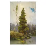 Piero Barucci, Wosherwomen At The River, oil on canvas