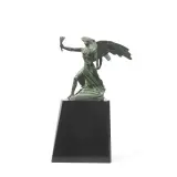 Renato Brozzi, Nike, bronze black marble truncated pyramid base