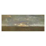 Francesco Gioli, Sunset In Maremma, oil on cardboard