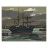 In The Night by Renato Natali, oil on masonite, offered Oct 2022