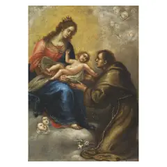 Madonna With Child And Saint Anthony Of Padua by Jacopo Confortini, offered Oct 2022