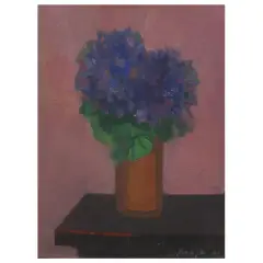 Mario Mafai, Violets 1946, oil on canvas