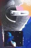 Universo Magico 2009 by Michele Zaza, mixed media on cardboard, offered Jul 2022