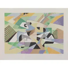 Composition by Gino Severini, lithograph, offered Jul 2022