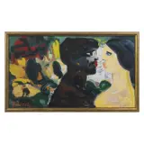 Salvatore Fiume, Adam and Eve 1967, oil on masonite