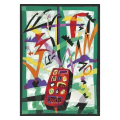 Ugo Nespolo, Remote control, acrylic on wood