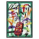 Ugo Nespolo, Remote control, acrylic on wood