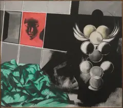 Untitled by Aurelio Ceccarelli, Abstract composition with face, offered Jul 2022