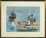 Makoto Masuda, Ships couple of, tempera on paper