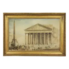 Franz Kaisermann, Vista Del Pantheon, penna e inchiostro