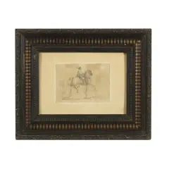 Horace Vernet, Equestrian Portrait Of Henry Iv, pencil on paper