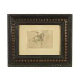 Horace Vernet, Equestrian Portrait Of Henry Iv, pencil on paper