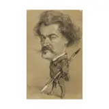 Angiolo Tricca, Two Caricatures, two drawings on paper