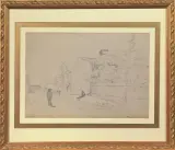 Guglielmo Ciardi, Strada Di Paese Con Figure