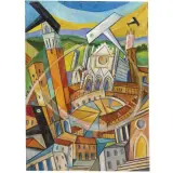 Volando su Siena 1939 by Pierluigi Bossi detto Sibo', tempera, offered Jun 2022