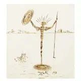 Salvador Dalí, Untitled 1978, mixed media on paper