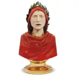 Luigi Ontani, Dante glazed, ceramic