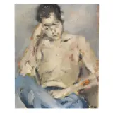 Paolo Vallorz, Man with nude torso and blue pants