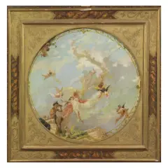 Studio Di Affresco Con Allegoria by Cesare Maccari, oil on canvas, offered Jun 2022