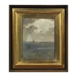 Achille Vertunni, Winter Landscape, oil on canvas laid down on board