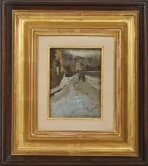 Antignano by Attilio Pratella, oil on tavoletta, offered Jun 2022
