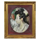 Paulo Ghiglia, Ritratto Femminile Di Profilo