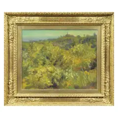 Alfredo Protti, Paesaggio, oil on compensato