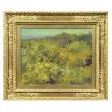 Alfredo Protti, Paesaggio, oil on compensato