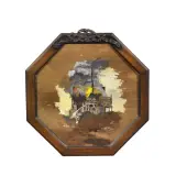 Massimo Lomi, Fire Of Notre-Dame, tempera on octagonal plywood