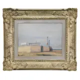 Manlio Guberti Helfrich, Cantiere, oil on compensato