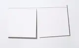 François Morellet, Seule droite traversant 2 carrés dans 2 plans différents, 1978, 2-teilig: Acryl auf Leinwand auf Holz