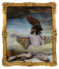 Richard Müller, Prometheus am Kaukasus, 1921, Öl auf Leinwand
