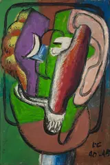 Ozon IV by Le Corbusier, Um 1940, Öl auf Holz, sold Nov 2014